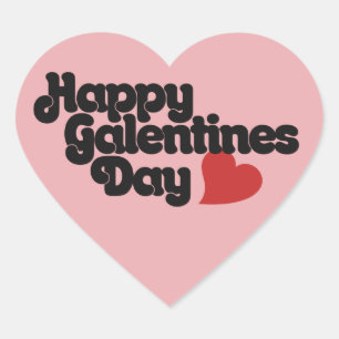 Happy Galentines Day Heart Sticker