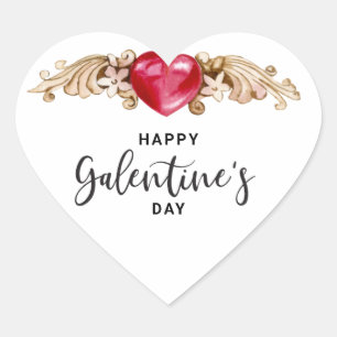 Happy Galentines Day Heart Sticker