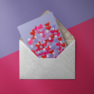 Happy Galentine's Day hearts Holiday Card