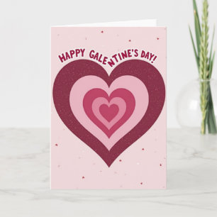 Happy Galentines Day Layered Hearts Card