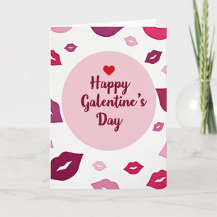 Happy Galentines Day Lips Card