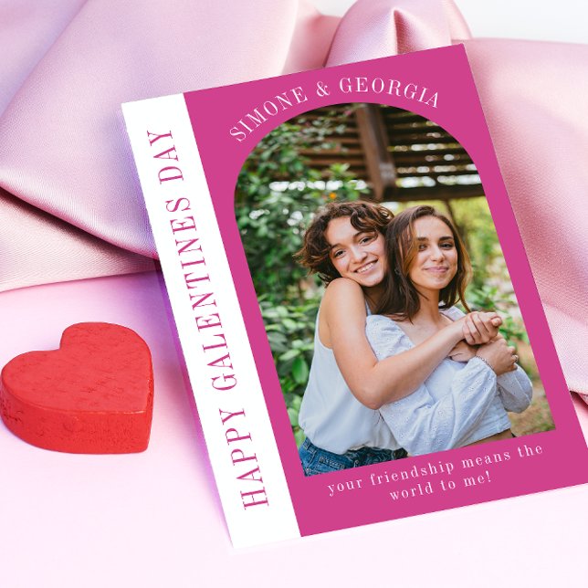 Happy galentines day modern friendship valentines holiday card (Creator Uploaded)