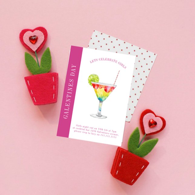 Happy galentines day modern friendship valentines holiday card (Creator Uploaded)