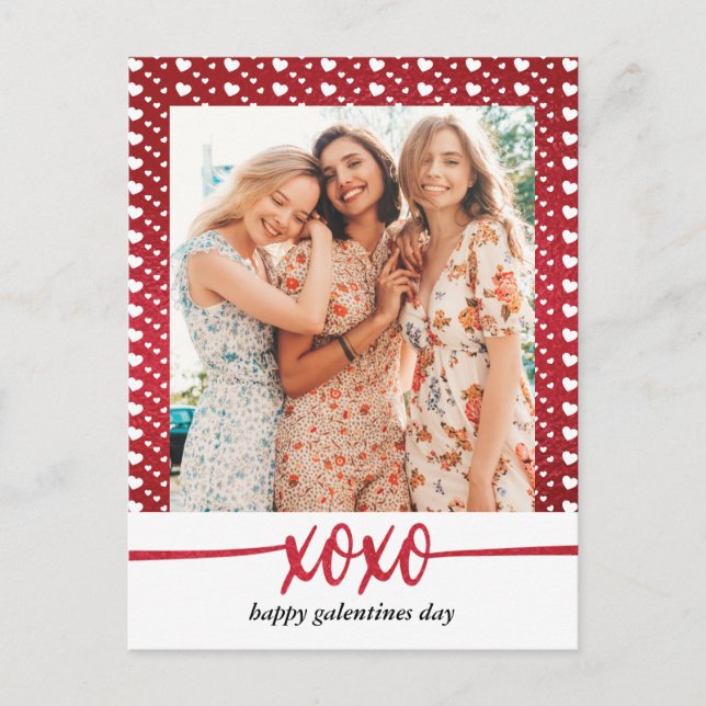Happy Galentine's Day Photo  Postcard (Front)