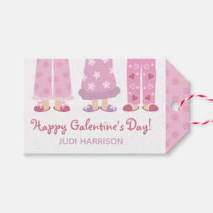 Happy Galentine's Day Pyjamas Gift Tags
