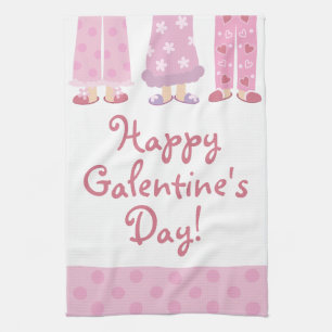 Happy Galentine's Day Pyjamas Kitchen Towel
