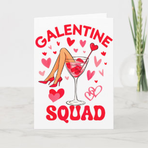 Happy Galentines Squad Valentines Girls Day Febru Card