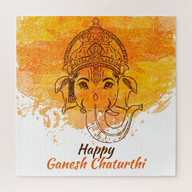 Happy Ganesh Chaturthi Jigsaw Puzzle (Vertical)