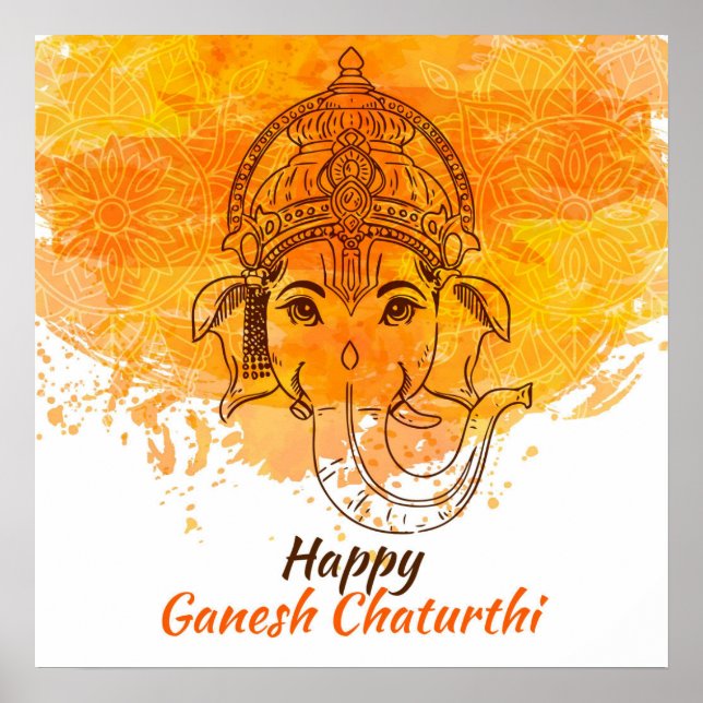 Happy Ganesh Chaturthi Poster (Front)