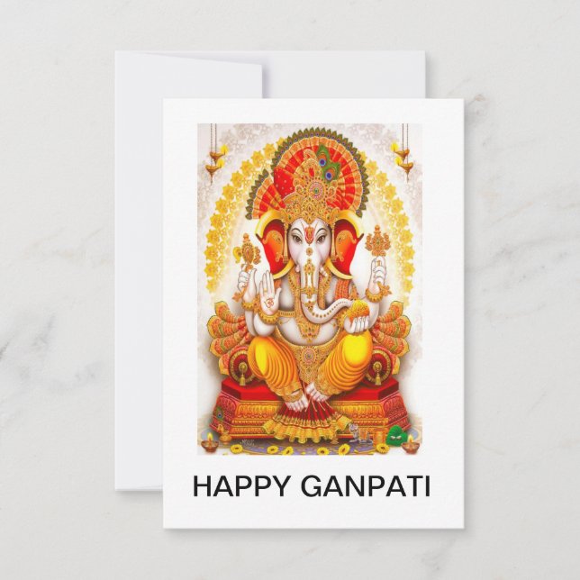 HAPPY GANPATI THANK YOU CARD (Front)