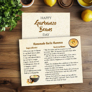 Happy Garbanzo Bean Day October 21st Card