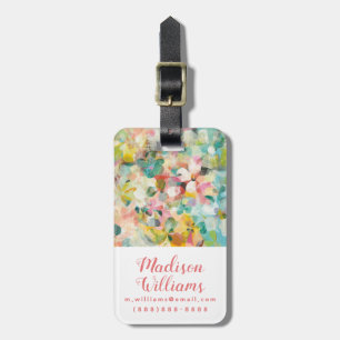 Happy Garden   Soft Pastel Petals Luggage Tag