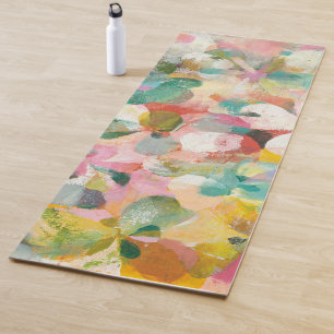 Happy Garden   Soft Pastel Petals Yoga Mat
