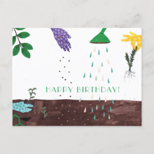 Happy Gardening Season   Gardener Happy Birthday  Postcard