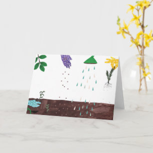 Happy Gardening Season   Gardener Illustration  Card