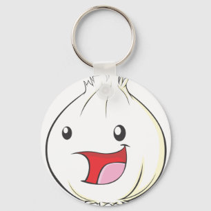 Happy Garlic Vegetable Smiling Key Ring