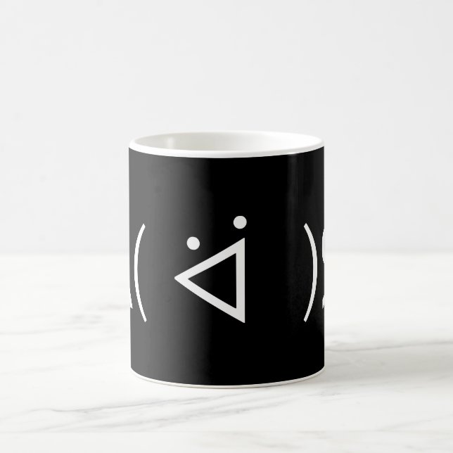 Happy Gary ᕕ( ᐛ )ᕗ Meme Emoticon Emoji Text Art Coffee Mug (Center)