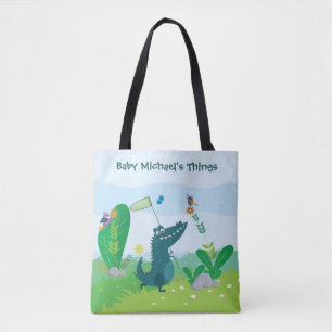 Happy Gator All Over Print Tote Bag