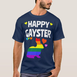 Happy Gayster Funny LGBT Gay Pride Easter Egg Hunt T-Shirt