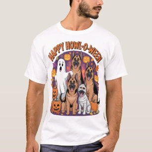 Happy German Shepherd Halloween T-Shirt