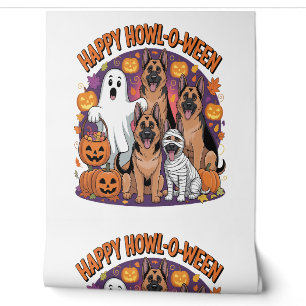 Happy German Shepherd Halloween Wallpaper