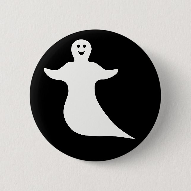 Happy Ghost 6 Cm Round Badge (Front)