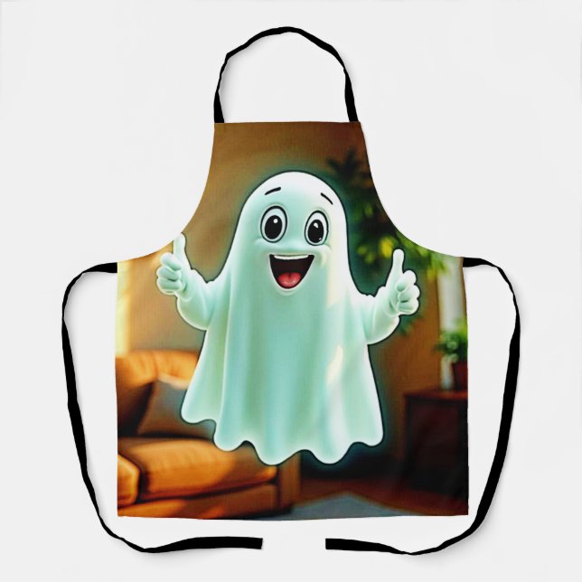 Happy Ghost's Thumbs Up Apron (Front)