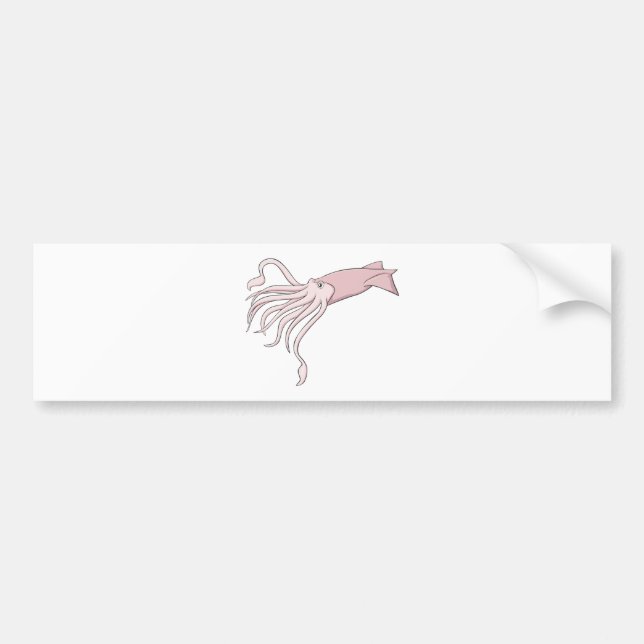 Happy Giant Squid Bumper Sticker (Front)