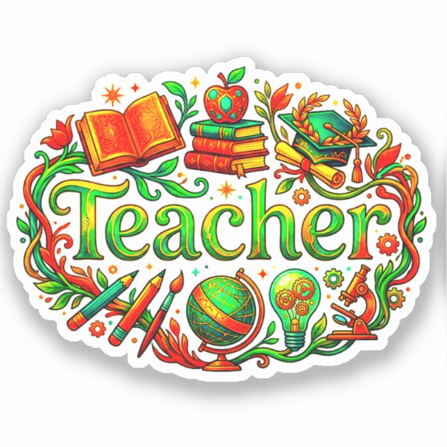 Happy Gift Idea | Retro Teacher Appreciation (Front)