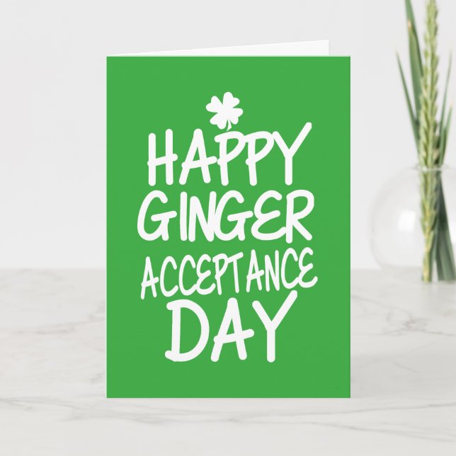Happy Ginger Acceptance Day Green Card (Front)