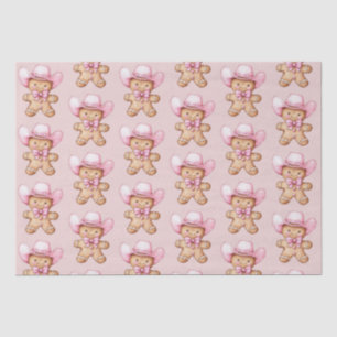 Happy Gingerbread Cowgirl Christmas Tissue Paper