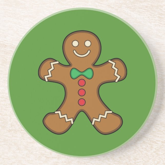 Happy Gingerbread Man Coaster (Front)