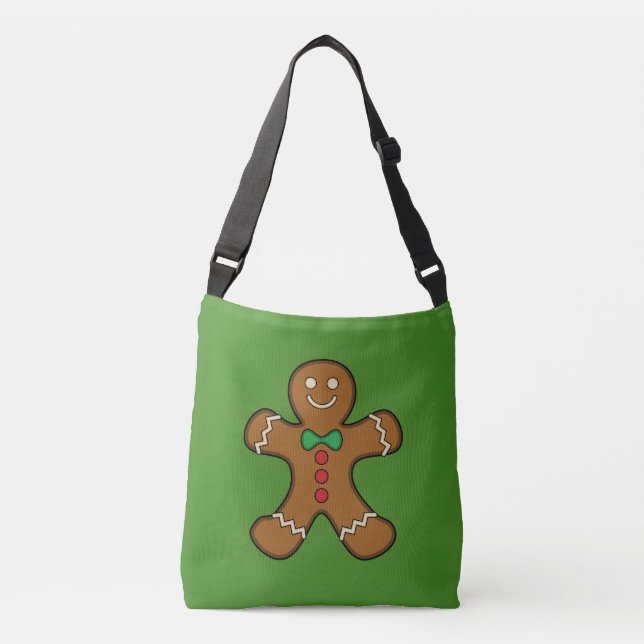 Happy Gingerbread Man Crossbody Bag (Front)