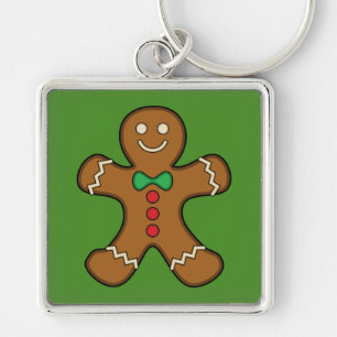 Happy Gingerbread Man Key Ring
