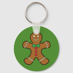 Happy Gingerbread Man Key Ring