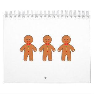 Happy gingerbread men calendar