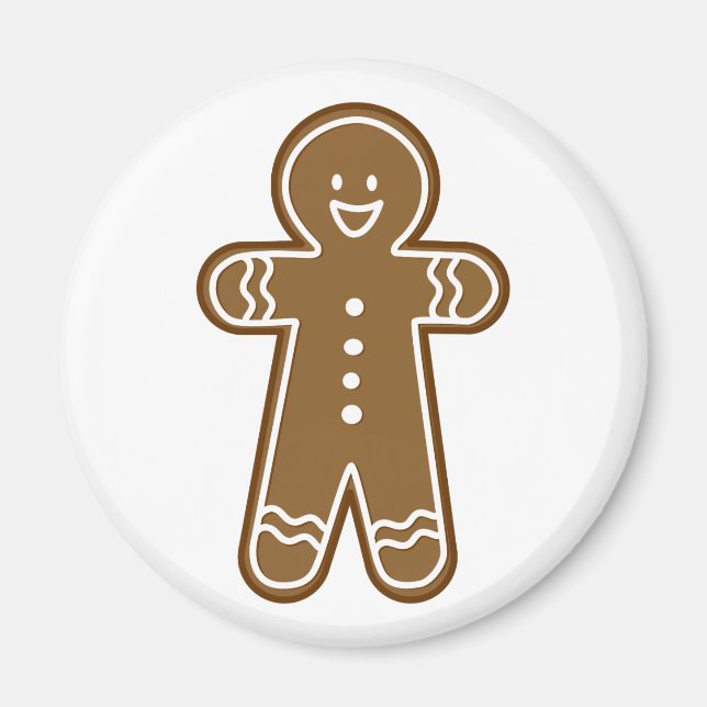 Happy Gingerbread Tall man Magnet (Front)
