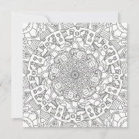 Happy Gingerbreads: Detailed Colouring Flat Card