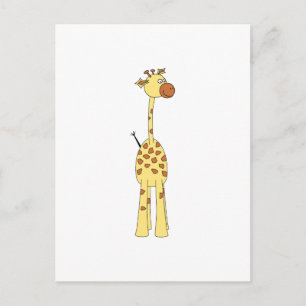 Happy Giraffe. Cartoon Postcard