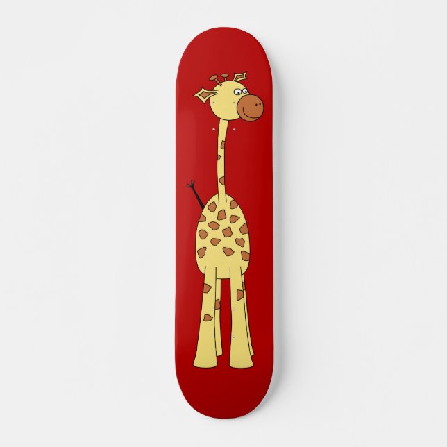 Happy Giraffe. Cartoon Skateboard (Front)