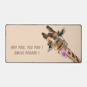 Happy Giraffe Custom Colour and Text Funny Desk Ma Mat