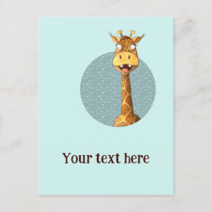 happy giraffe postcard