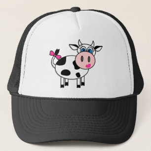 Happy Girl Cow Trucker Hat