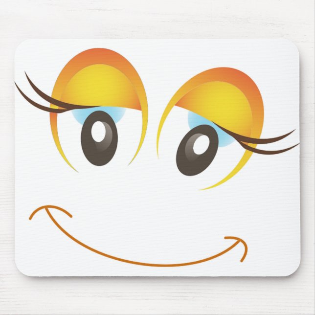 HAPPY GIRL FACE MOUSE PAD (Front)