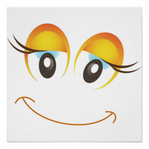 HAPPY GIRL FACE POSTER