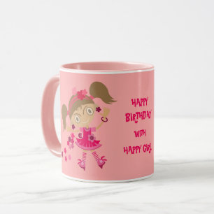 HAPPY GIRL GIFT BIRTHDAY MUG