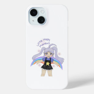 Happy Girl Hand Drawn Illustration – Little Happy iPhone 15 Case