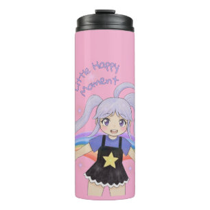 Happy Girl Hand Drawn Illustration – Little Happy  Thermal Tumbler