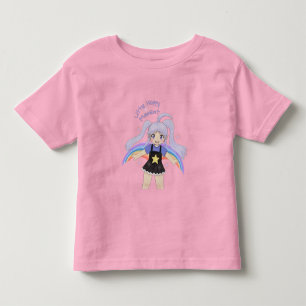 Happy Girl Hand Drawn Illustration – Little Happy Toddler T-Shirt