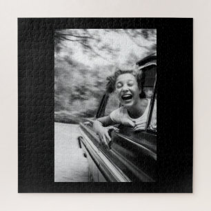 Happy Girl Smiling & Having Fun Photo Jigsaw Puzzle